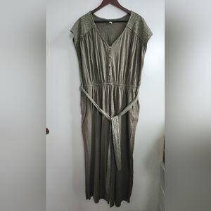 Caslon Lightweight Jumpsuit - Olive Green